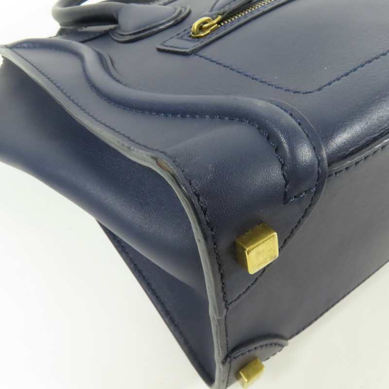 CELINE 牛皮皮革Micro Luggage金扣手挽袋-7