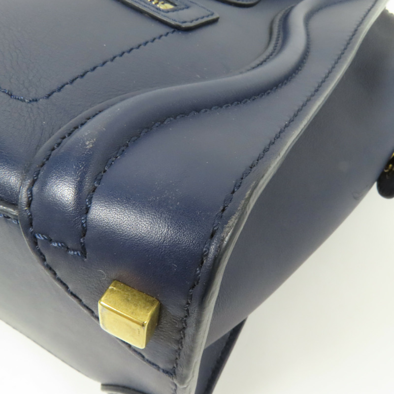 CELINE 牛皮皮革Micro Luggage金扣手挽袋-8