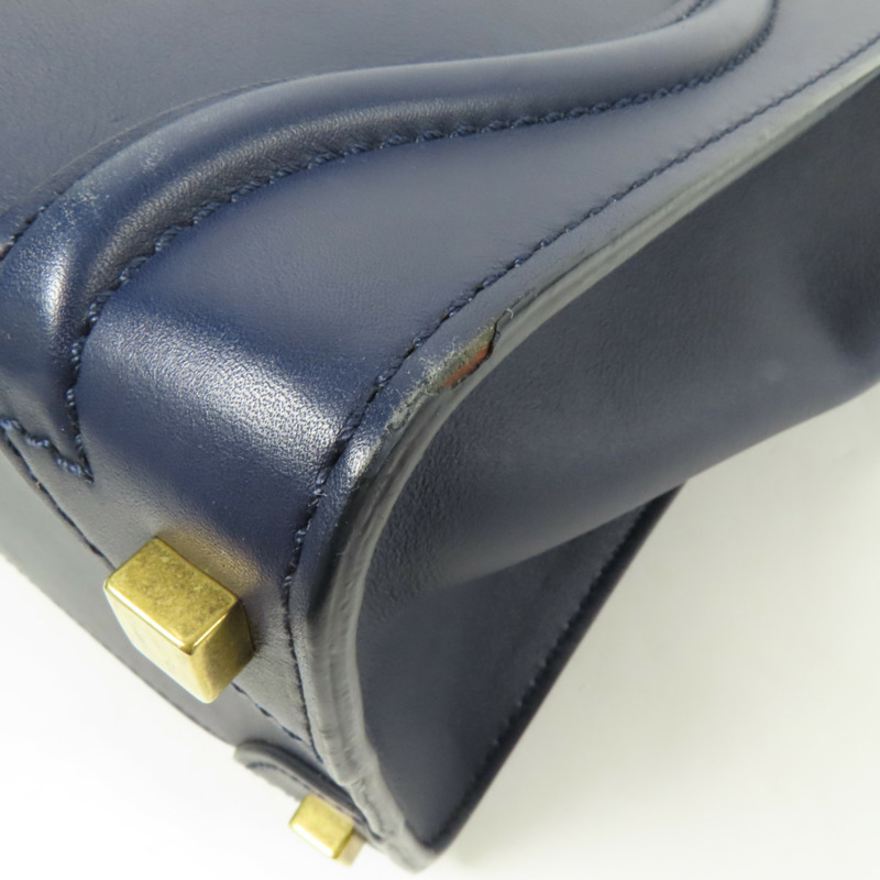 CELINE 牛皮皮革Micro Luggage金扣手挽袋-10