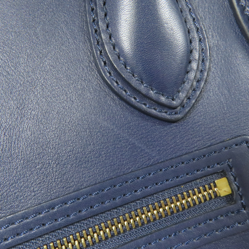 CELINE 牛皮皮革Micro Luggage金扣手挽袋-16