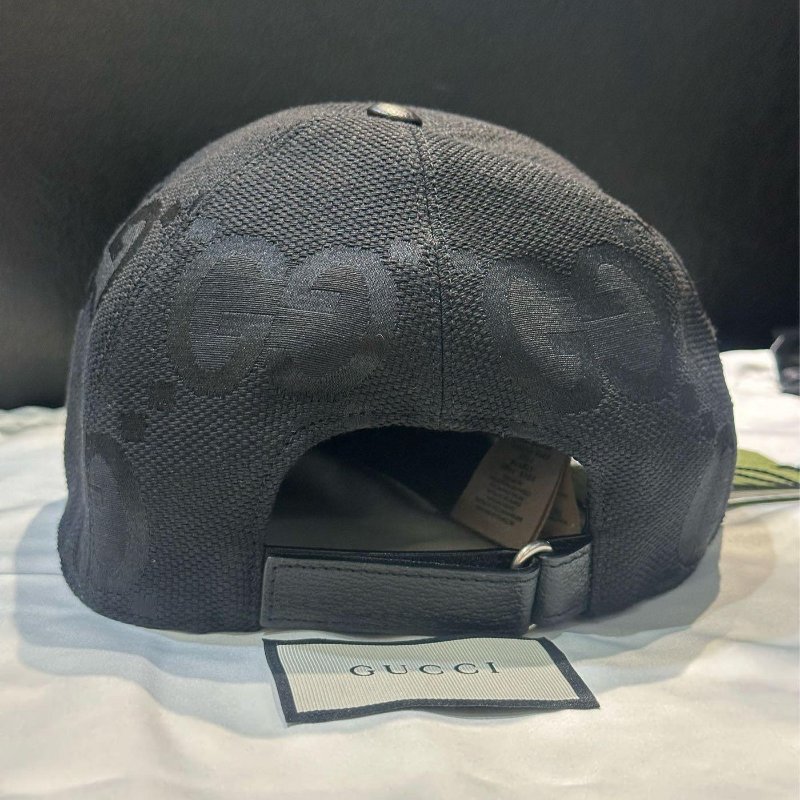 💎Han's house精品服飾💎 GUCCI 尼龍 滿版 老花 GG Jumbo 帽子 ‎ 現貨 原價18000-3