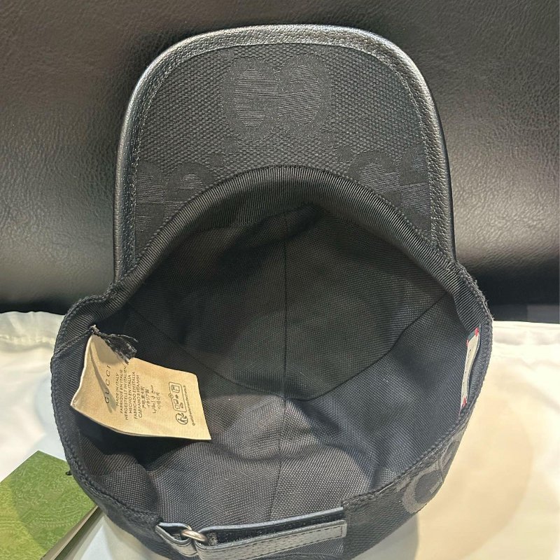 💎Han's house精品服飾💎 GUCCI 尼龍 滿版 老花 GG Jumbo 帽子 ‎ 現貨 原價18000-4