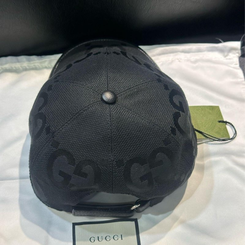 💎Han's house精品服飾💎 GUCCI 尼龍 滿版 老花 GG Jumbo 帽子 ‎ 現貨 原價18000-5