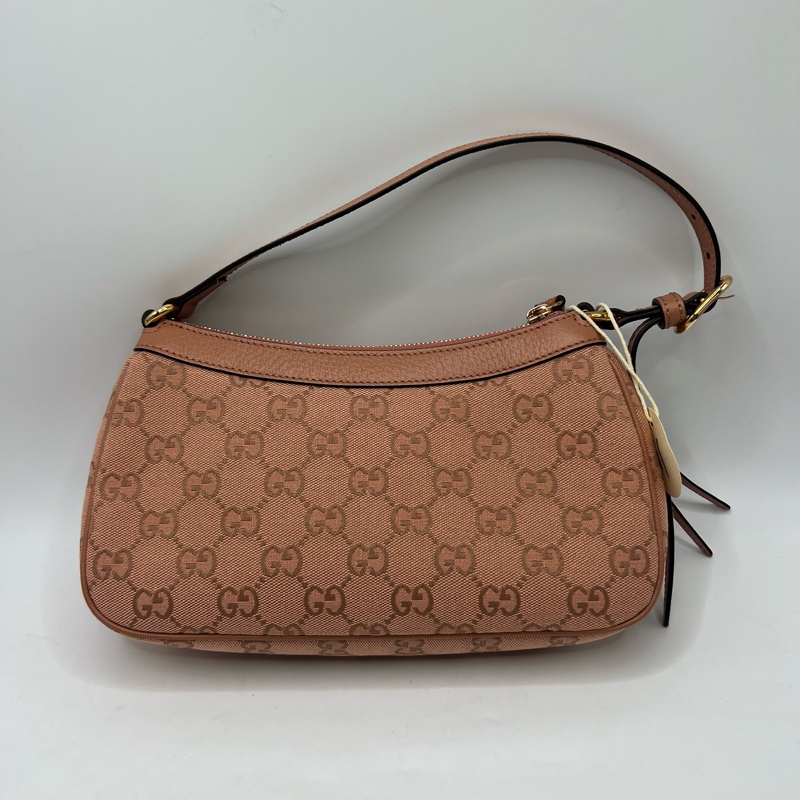 gucci粉色腋下包-0