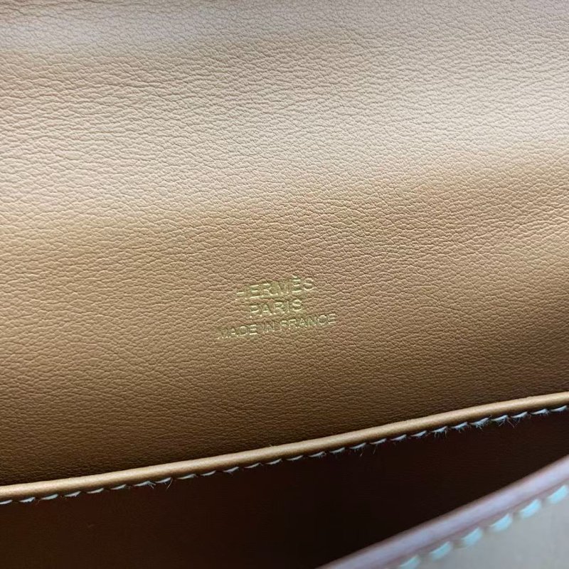 Hermes Mini Kelly Pochette 金棕色金扣 swift 皮-7