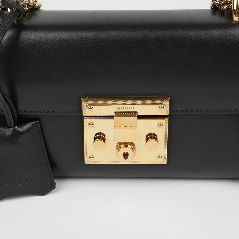 【包稅】GUCCI 帶鎖小鏈條單肩斜背包 409487-2