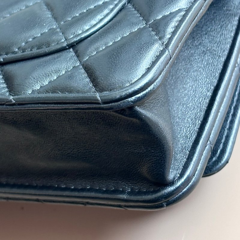 ::CHANEL:: AP3938 琺瑯金屬雙C 皮革鍊帶皮夾黑色WOC 鏈包 可調節鏈-14