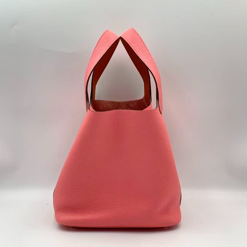 Hermes Picotin lock22 TC皮 rose azalee 桃紅菜籃子-1