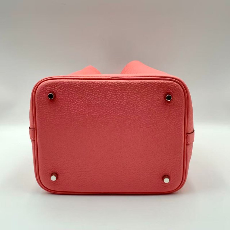 Hermes Picotin lock22 TC皮 rose azalee 桃紅菜籃子-3