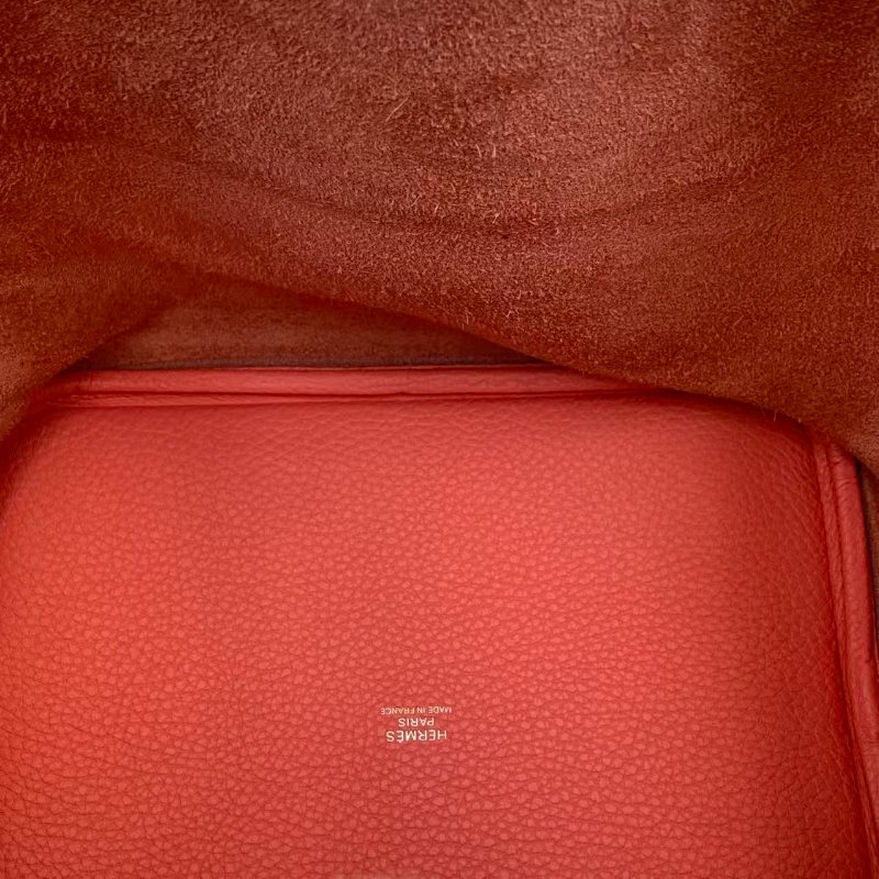 Hermes Picotin lock22 TC皮 rose azalee 桃紅菜籃子-6