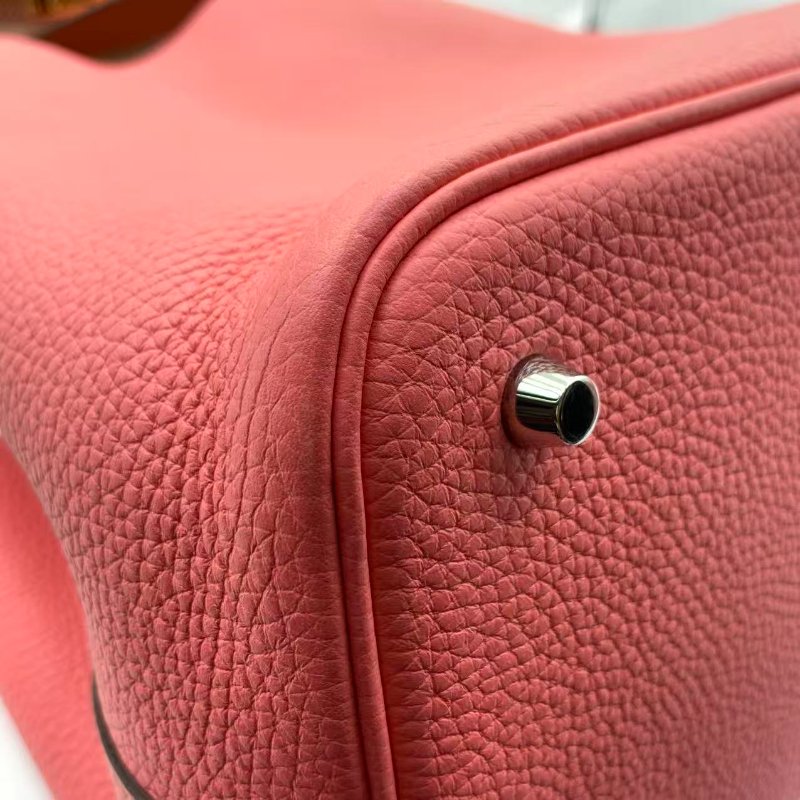 Hermes Picotin lock22 TC皮 rose azalee 桃紅菜籃子-8