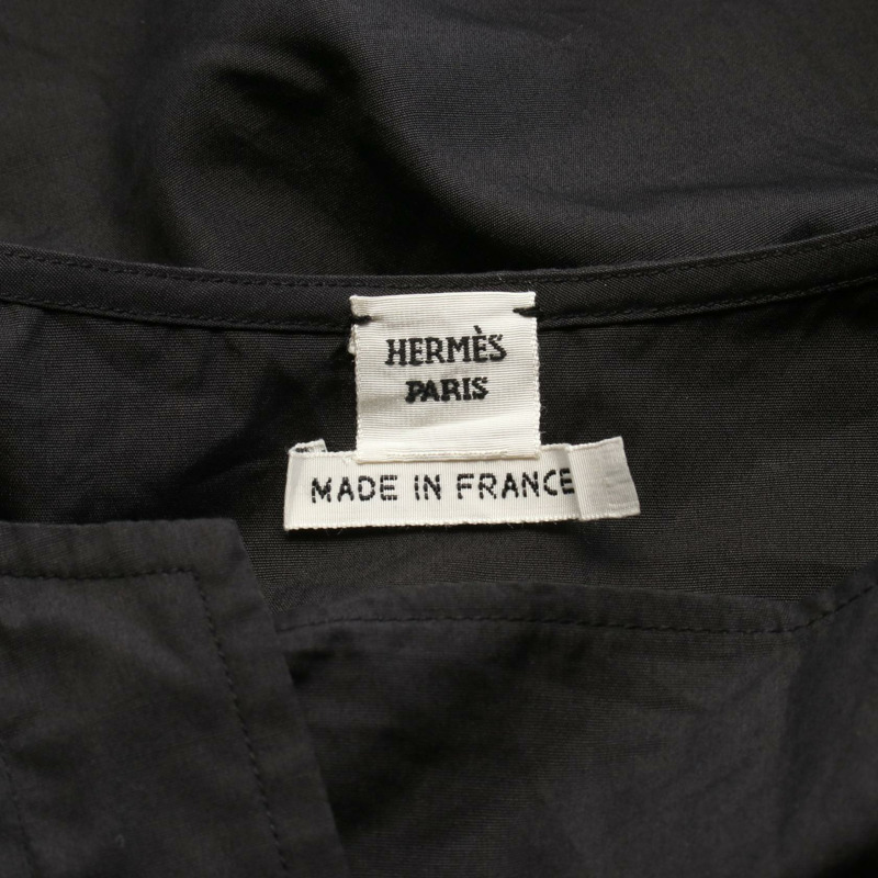 愛馬仕無領連身裙，黑色，棉質，二手，女款，38碼-2