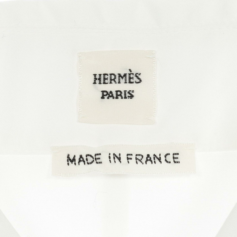 HERMES Serie 連結上衣襯衫 3E0616DX 棉白色白色二手女款 34 碼-2