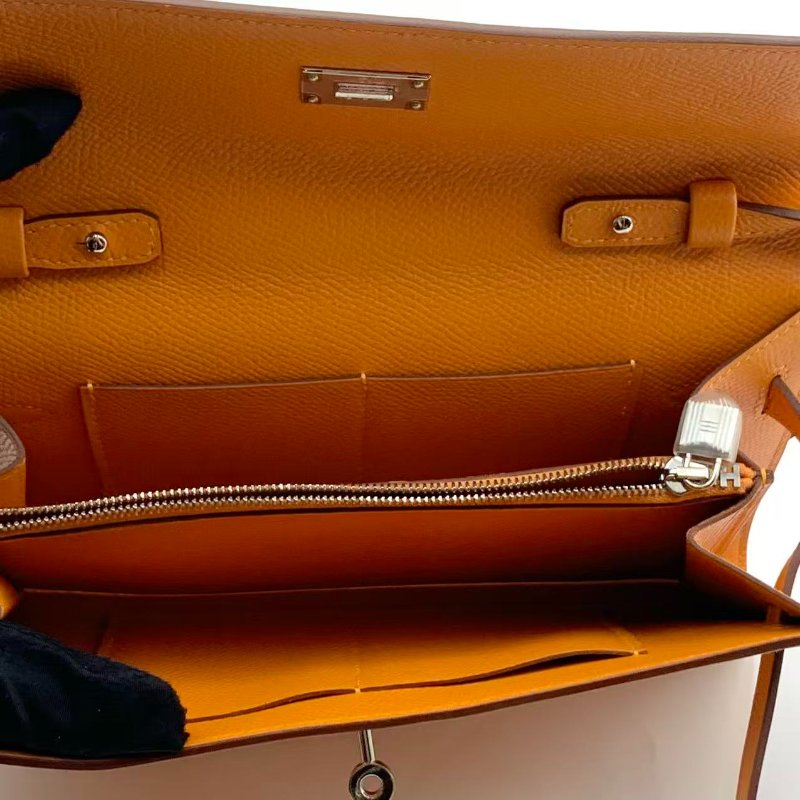 Hermes Kelly to go I9杏黃色 Epsom皮-6