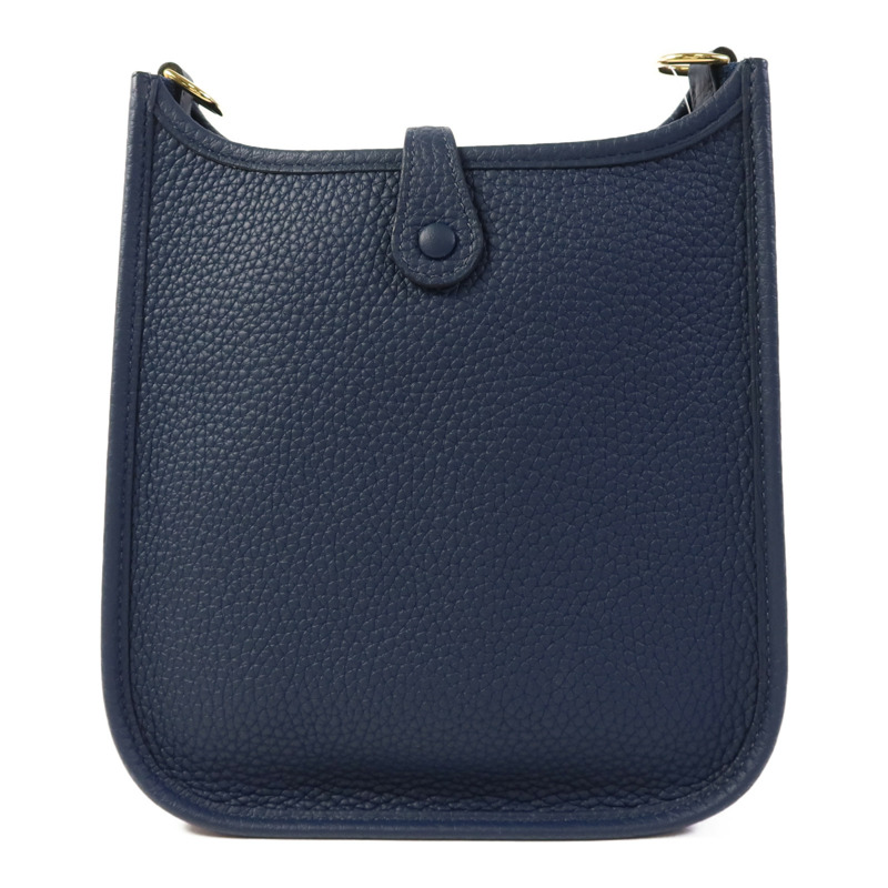 HERMES Clemence皮革Evelyne TPM金扣肩背袋Bleu de Prusse-1