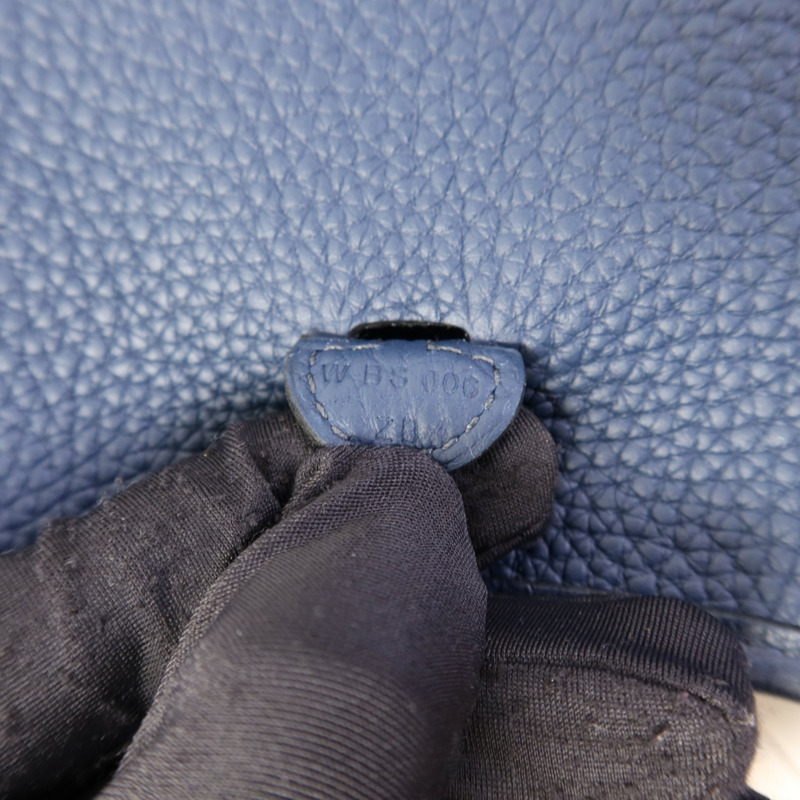 HERMES Clemence皮革Evelyne TPM金扣肩背袋Bleu de Prusse-7