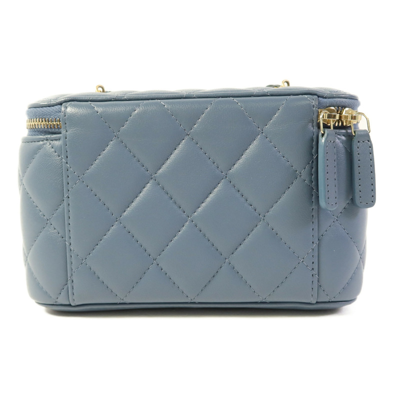 CHANEL 羊皮皮革Vanity Case金扣鏈帶肩背袋-1