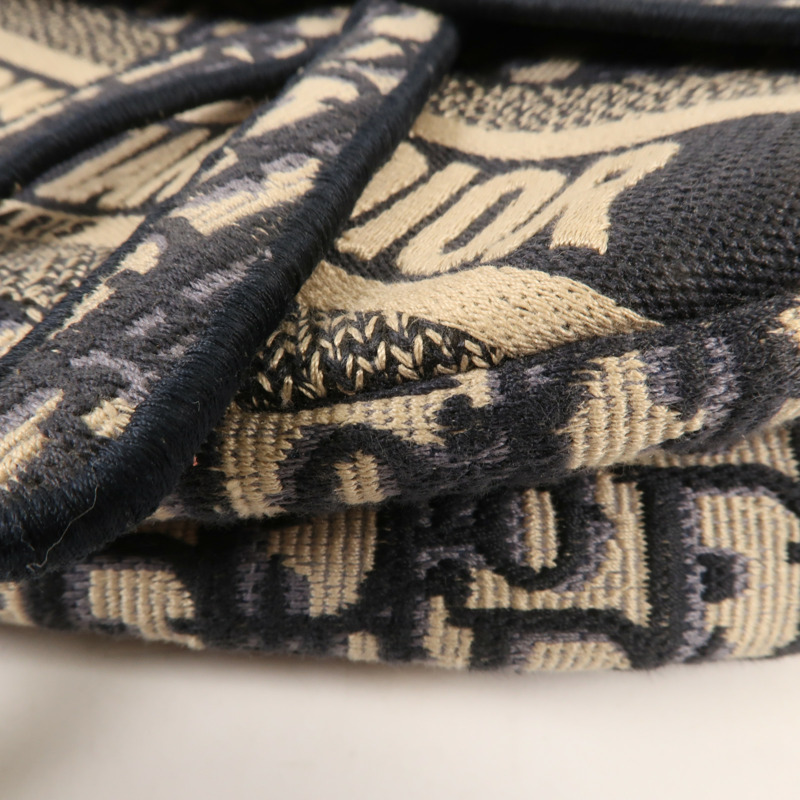 Dior 帆布Saddle金扣手挽肩背兩用袋-10