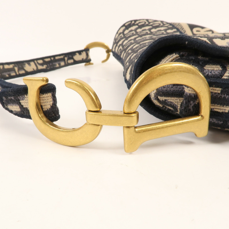 Dior 帆布Saddle金扣手挽肩背兩用袋-14