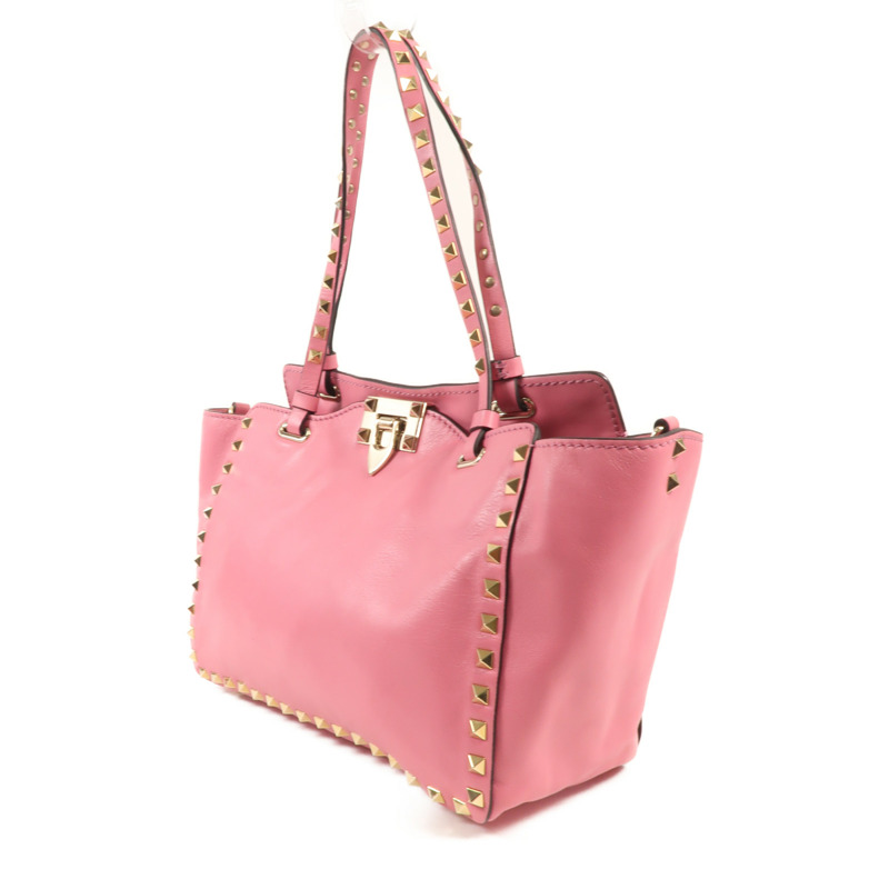 Valentino 牛皮皮革Rockstud金扣手挽肩背兩用袋-2