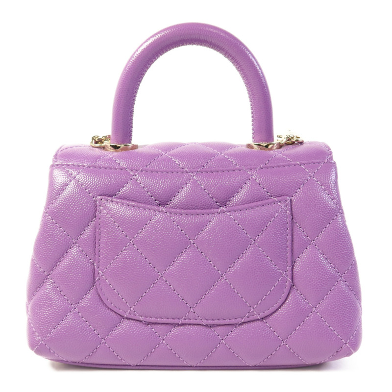 CHANEL 牛皮皮革Mini Coco Handle金扣手挽肩背兩用袋-1