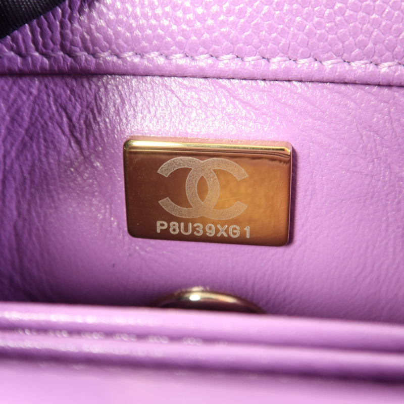 CHANEL 牛皮皮革Mini Coco Handle金扣手挽肩背兩用袋-8