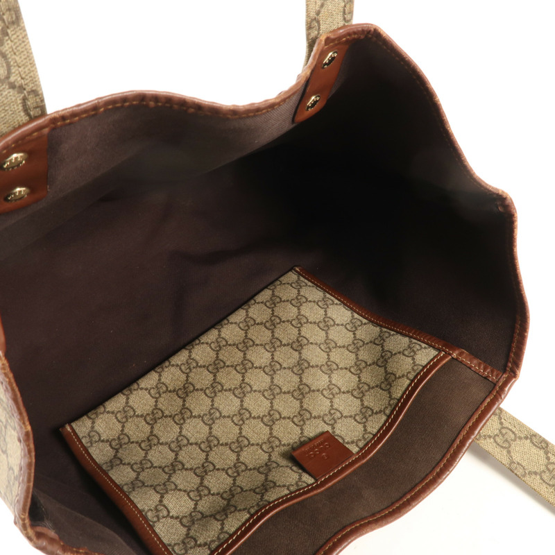 GUCCI 塗層帆布Tote Bag金扣手挽袋-11