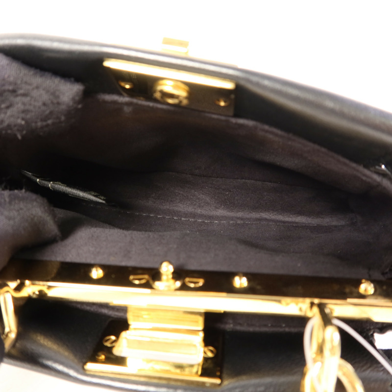 FENDI 牛皮皮革Micro Peekaboo金扣手挽肩背兩用袋-5