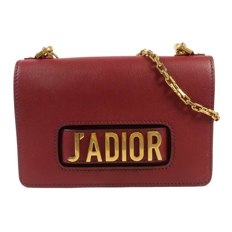 Dior 牛皮皮革J'aDior金扣鏈帶肩背袋-0