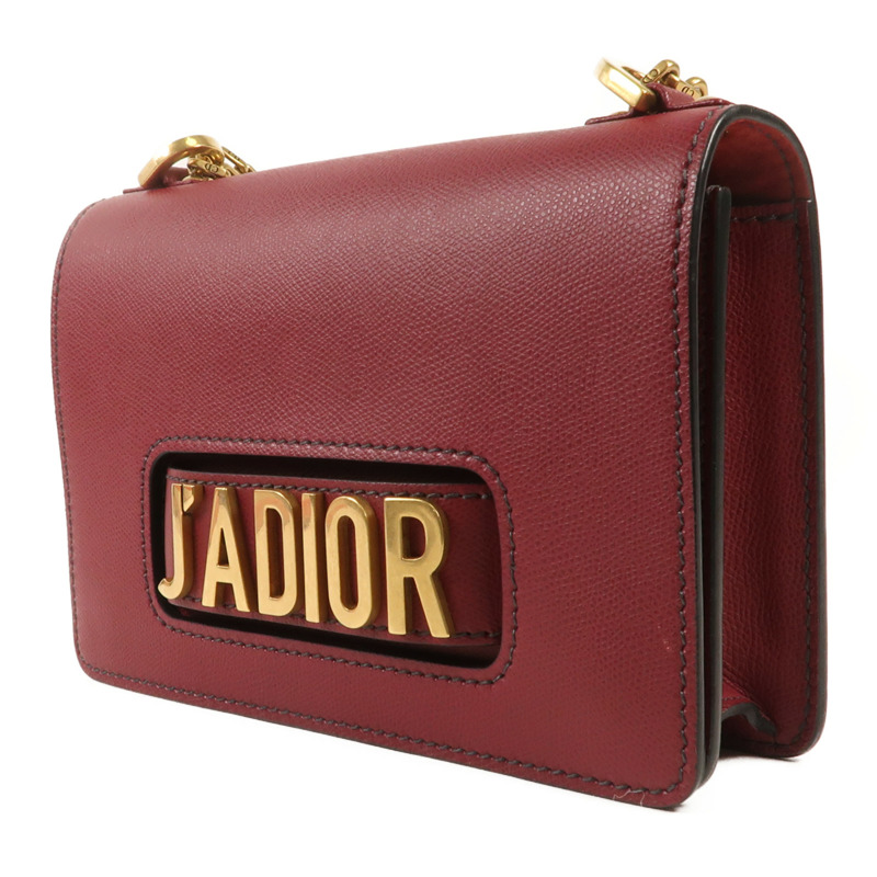 Dior 牛皮皮革J'aDior金扣鏈帶肩背袋-2