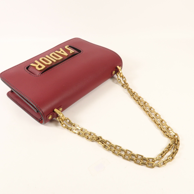 Dior 牛皮皮革J'aDior金扣鏈帶肩背袋-4