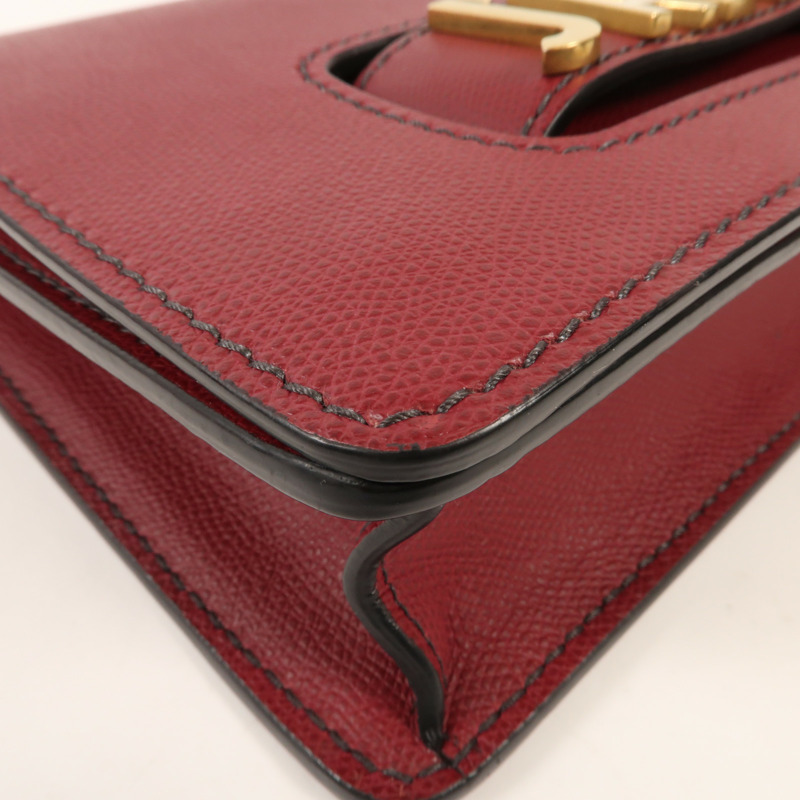 Dior 牛皮皮革J'aDior金扣鏈帶肩背袋-5