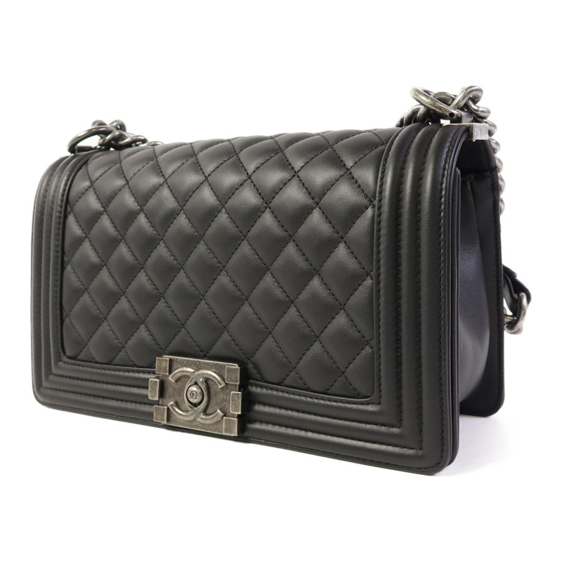CHANEL 牛皮皮革Boy 25鏈帶肩背袋-2