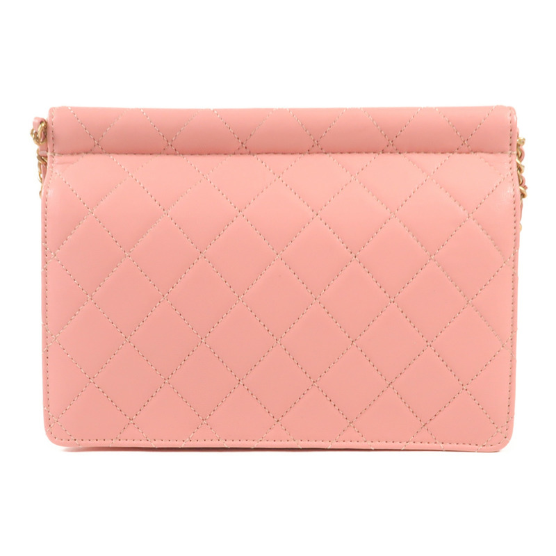 CHANEL 牛皮皮革Shoulder Bag金扣鏈帶肩背袋-1