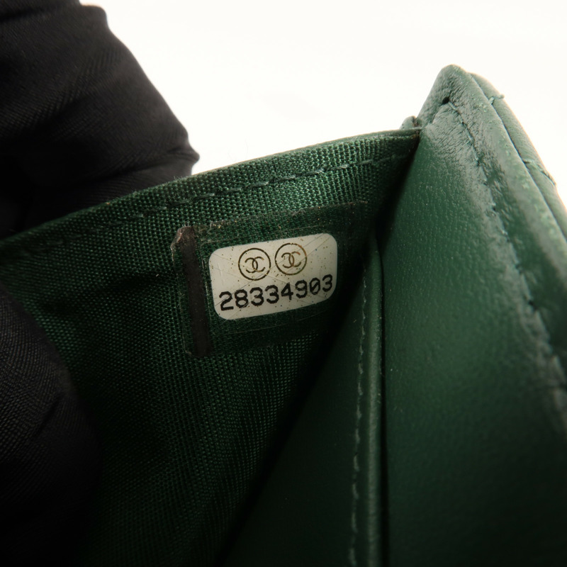 CHANEL 羊皮皮革Boy Chanel Three-fold Wallet金扣錢包-8