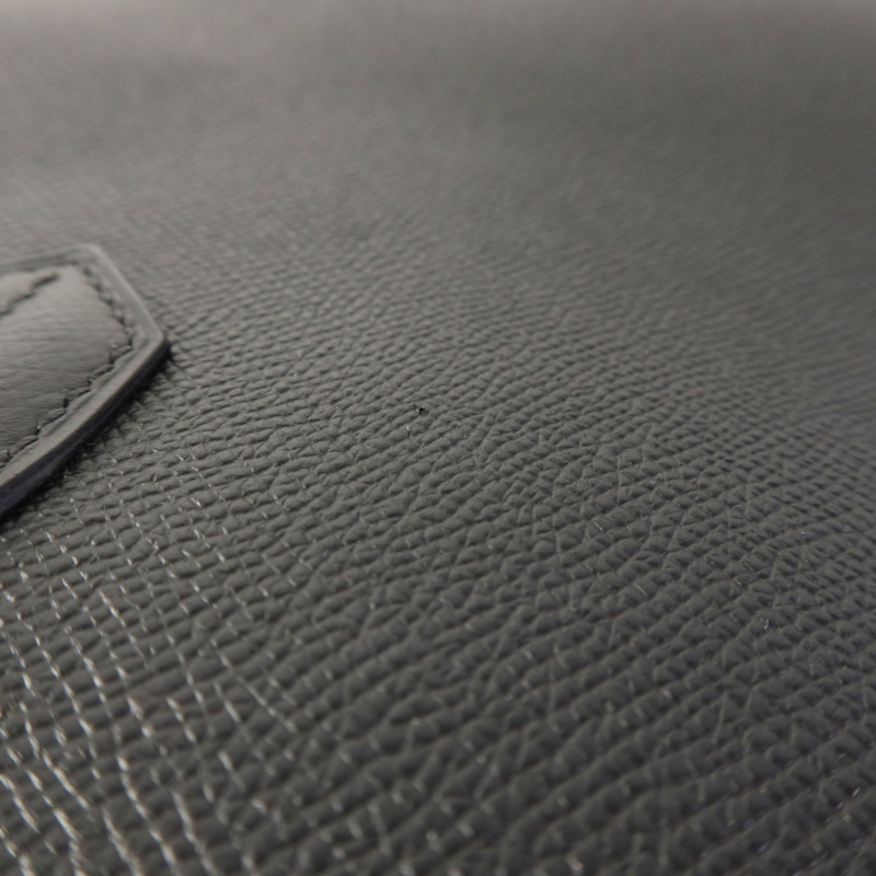 HERMES Epsom皮革Birkin 30銀扣手挽袋Noir-16