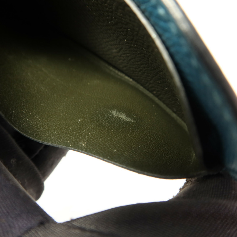 HERMES Epsom皮革Card Case卡片套Vert Cypres-11