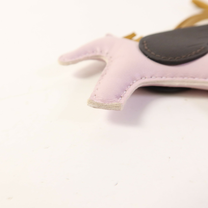 HERMES Milo皮革Rodeo Pegase PM掛飾Mauve Pale-8