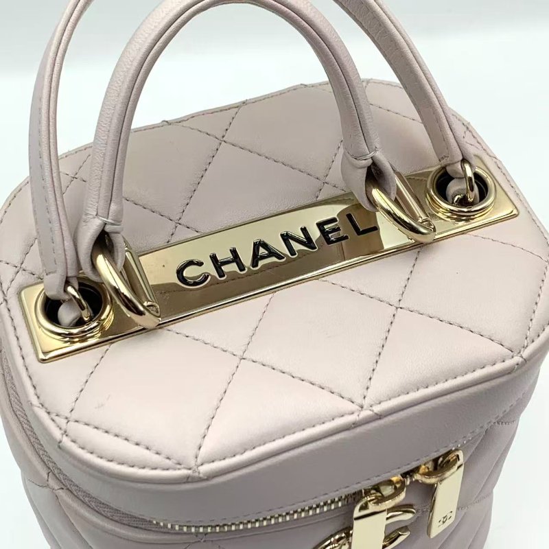 CHANEL 羊皮淡紫色兩用盒子包Vanity Bag-3