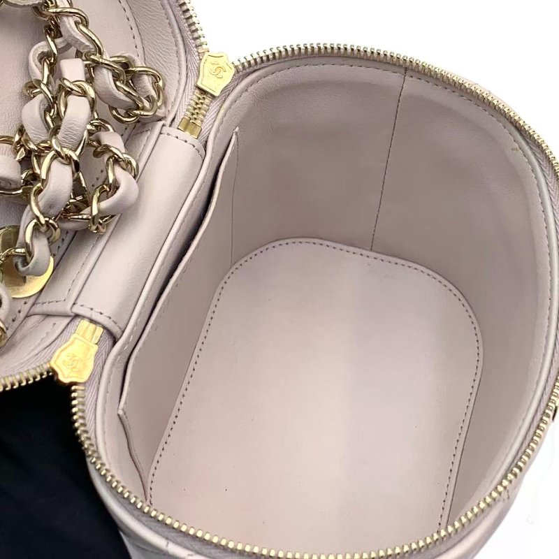 CHANEL 羊皮淡紫色兩用盒子包Vanity Bag-4