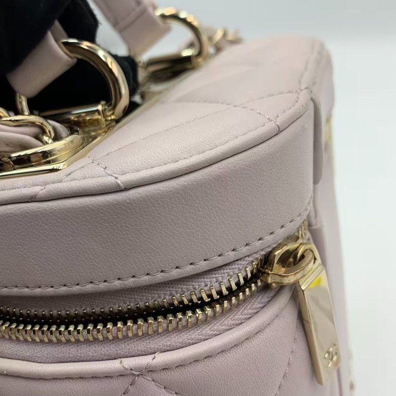 CHANEL 羊皮淡紫色兩用盒子包Vanity Bag-12