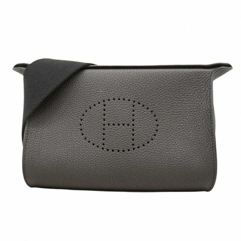 Hermes Hermès Vid Poche Togo 單肩包,黑色,B 印,男/女款,P1537238-0