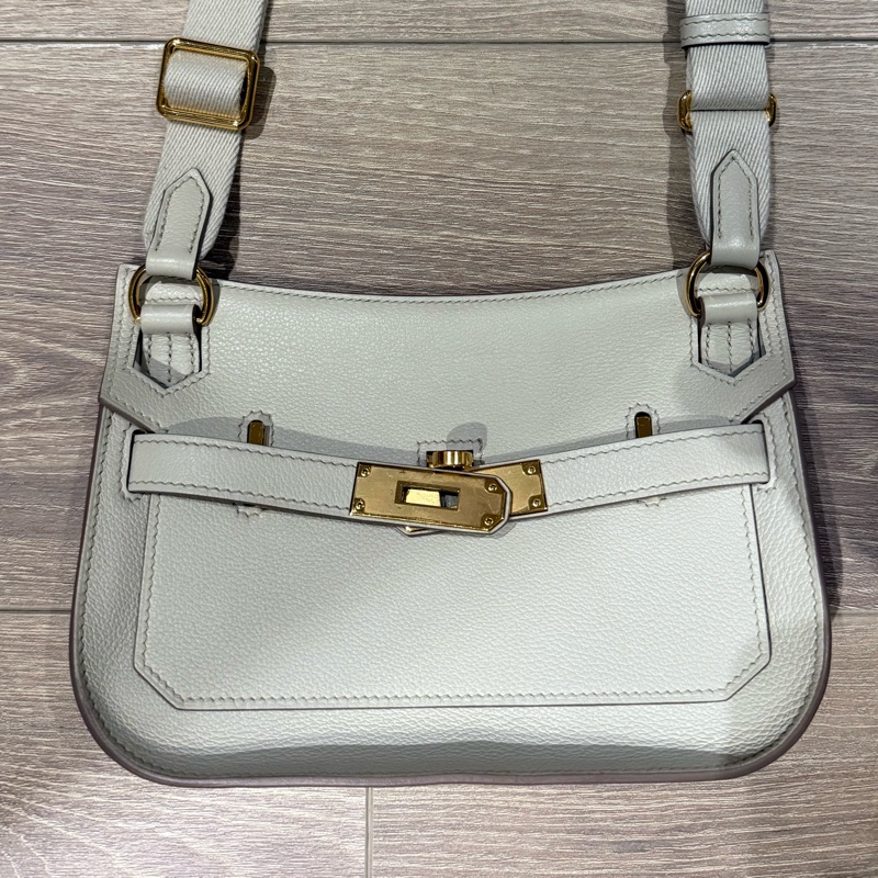 Hermes mini jypsiere 迷你吉普賽包 冰川白 evercolor皮/金釦-0
