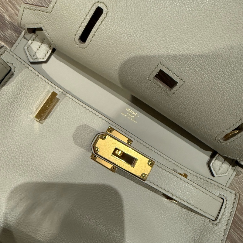 Hermes mini jypsiere 迷你吉普賽包 冰川白 evercolor皮/金釦-11