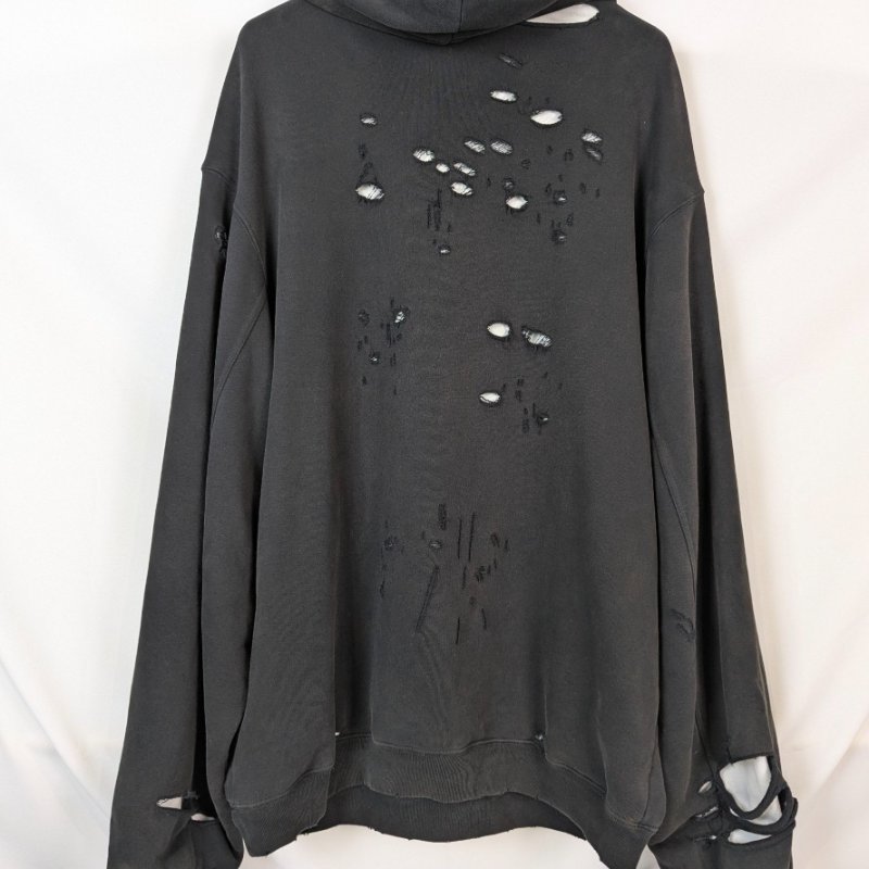 莉亞精品♡Balenciaga 破壞連帽衛衣 尺碼XXS 二手美品-1