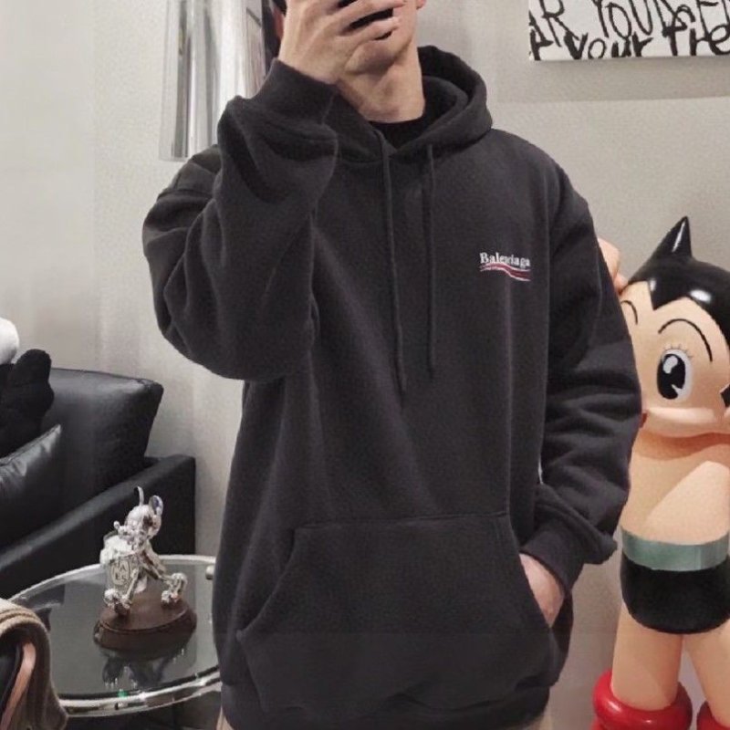 莉亞精品♡Balenciaga Logo連帽衛衣 尺碼S 二手美品-4