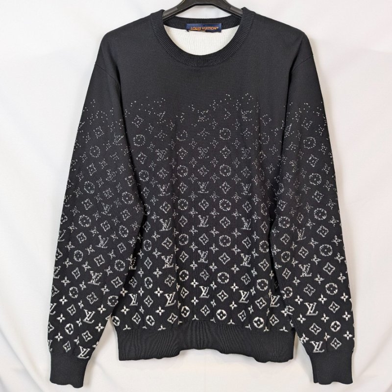 莉亞精品♡LV 黑漸變圓領長袖 尺碼L 二手美品-0