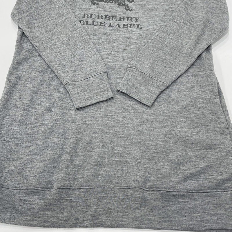 Burberry 藍標 大戰馬字母寬版混毛洋裝-6
