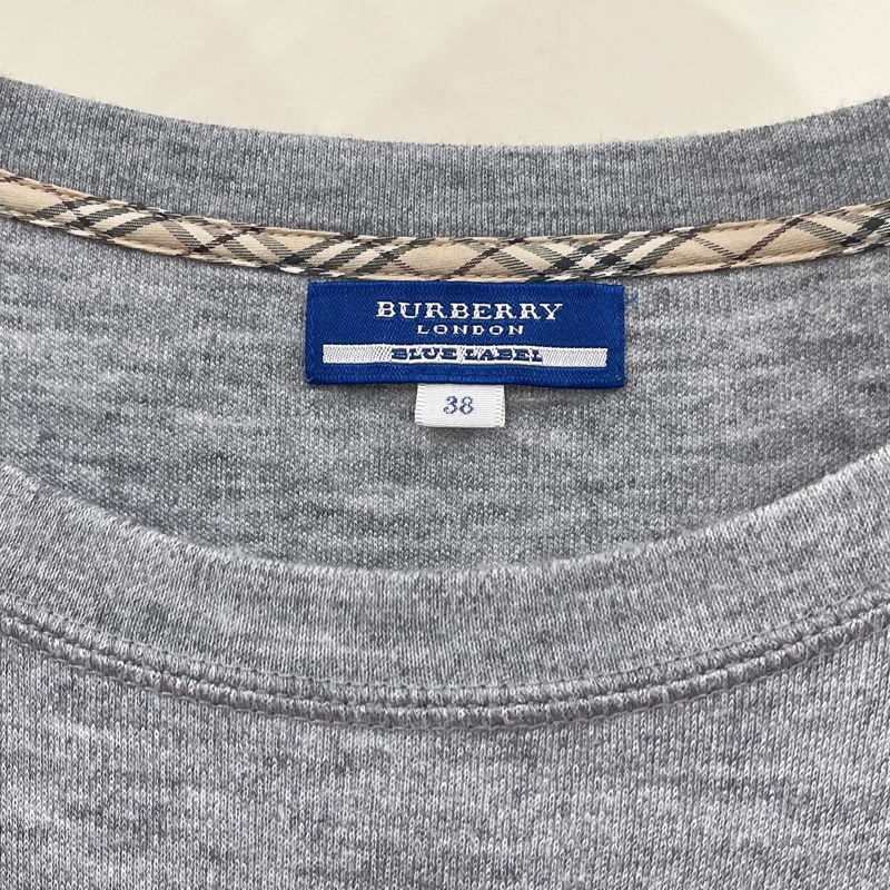 Burberry 藍標 大戰馬字母寬版混毛洋裝-7