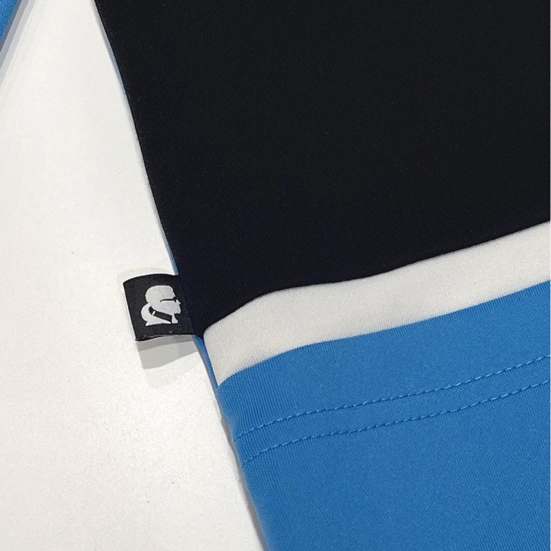 老佛爺 KARL LAGERFELD 圓領字母織帶長袖上衣-4